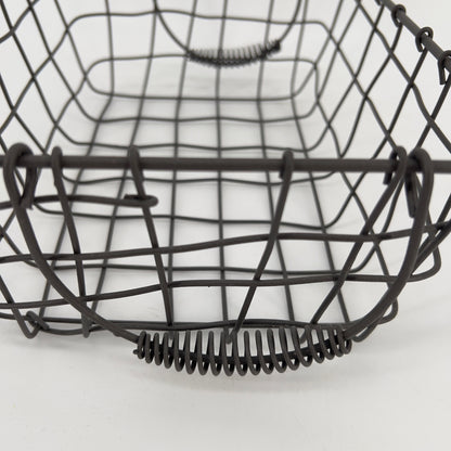 Grijze draadmand met handvatten, 30 x 21cm