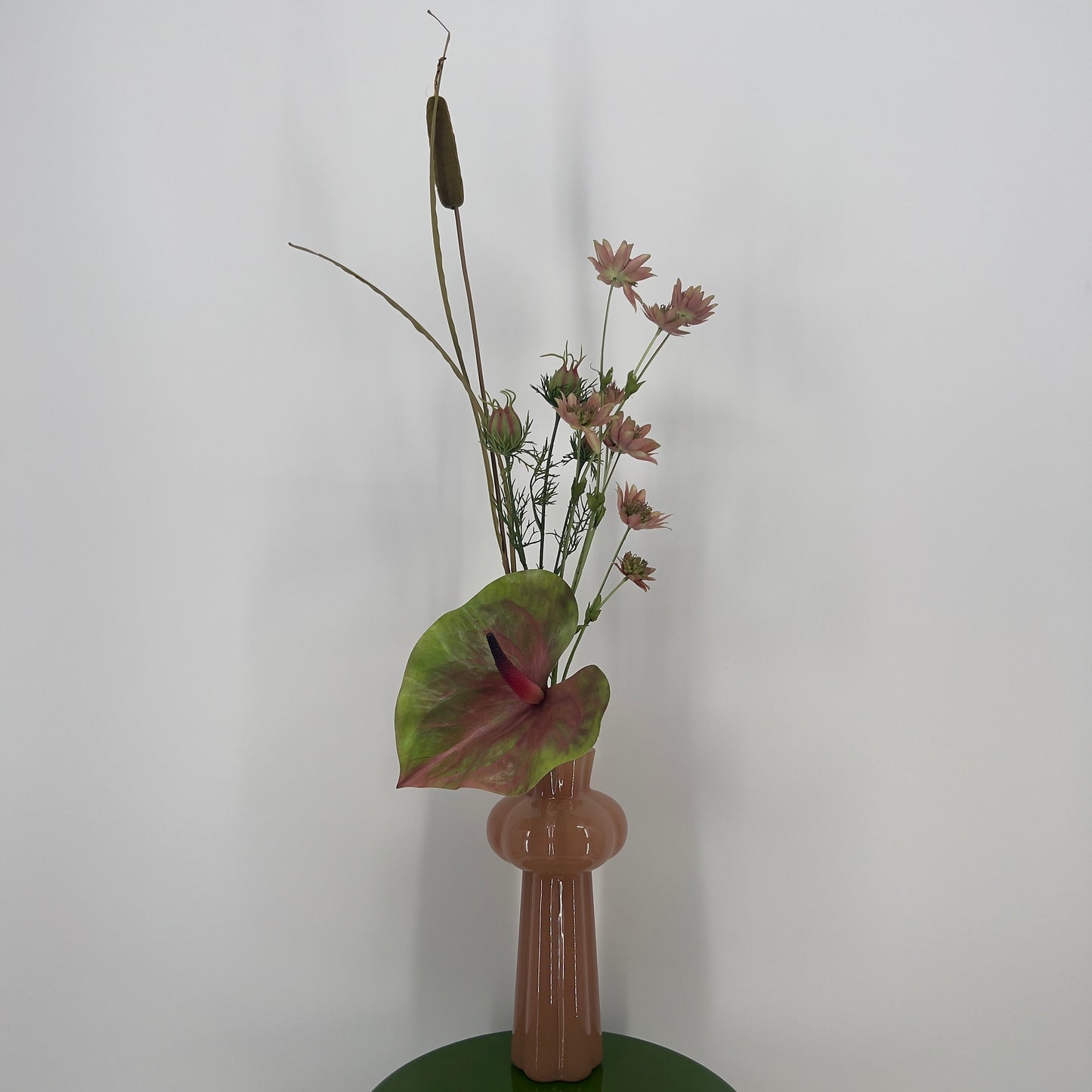 Zijden kunstboeket "Amélie" incl. vaas, 76cm