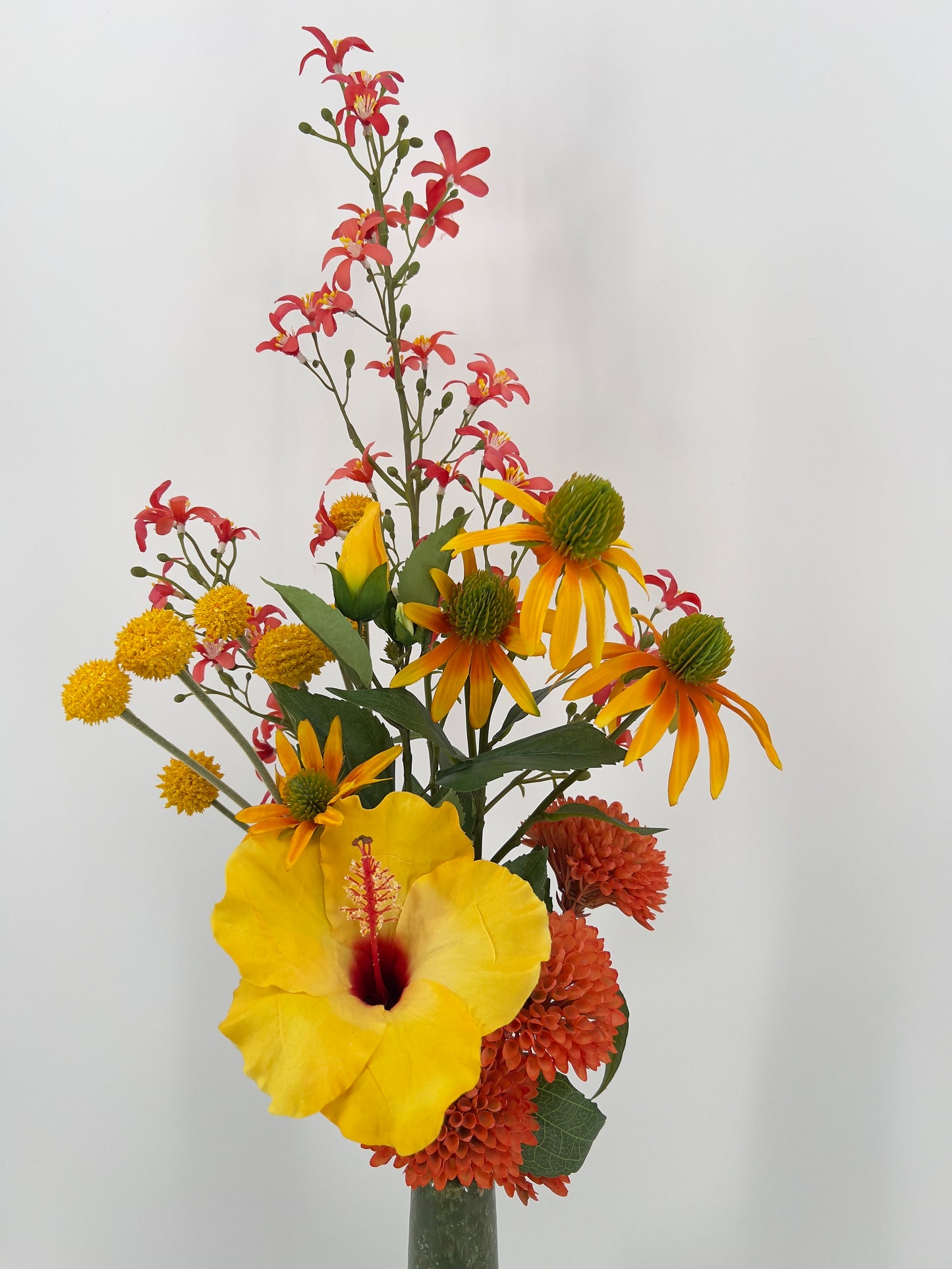 Zijden kunstboeket "Vurige veldgloed", 65/95cm