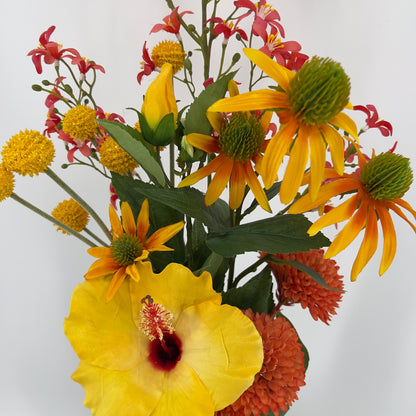Zijden kunstboeket "Vurige veldgloed", 65/95cm