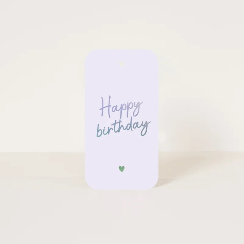 Cadeaulabel zilveren tekst om, evt. met persoonlijke tekst, bij de bloemen cadeau te geven.