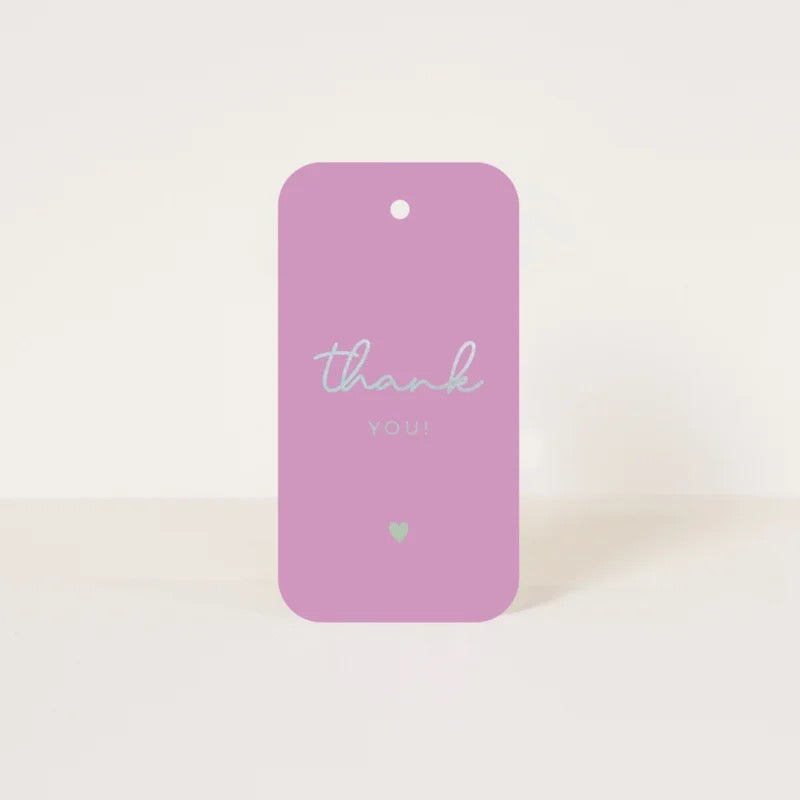 Cadeaulabel zilveren tekst om, evt. met persoonlijke tekst, bij de bloemen cadeau te geven.